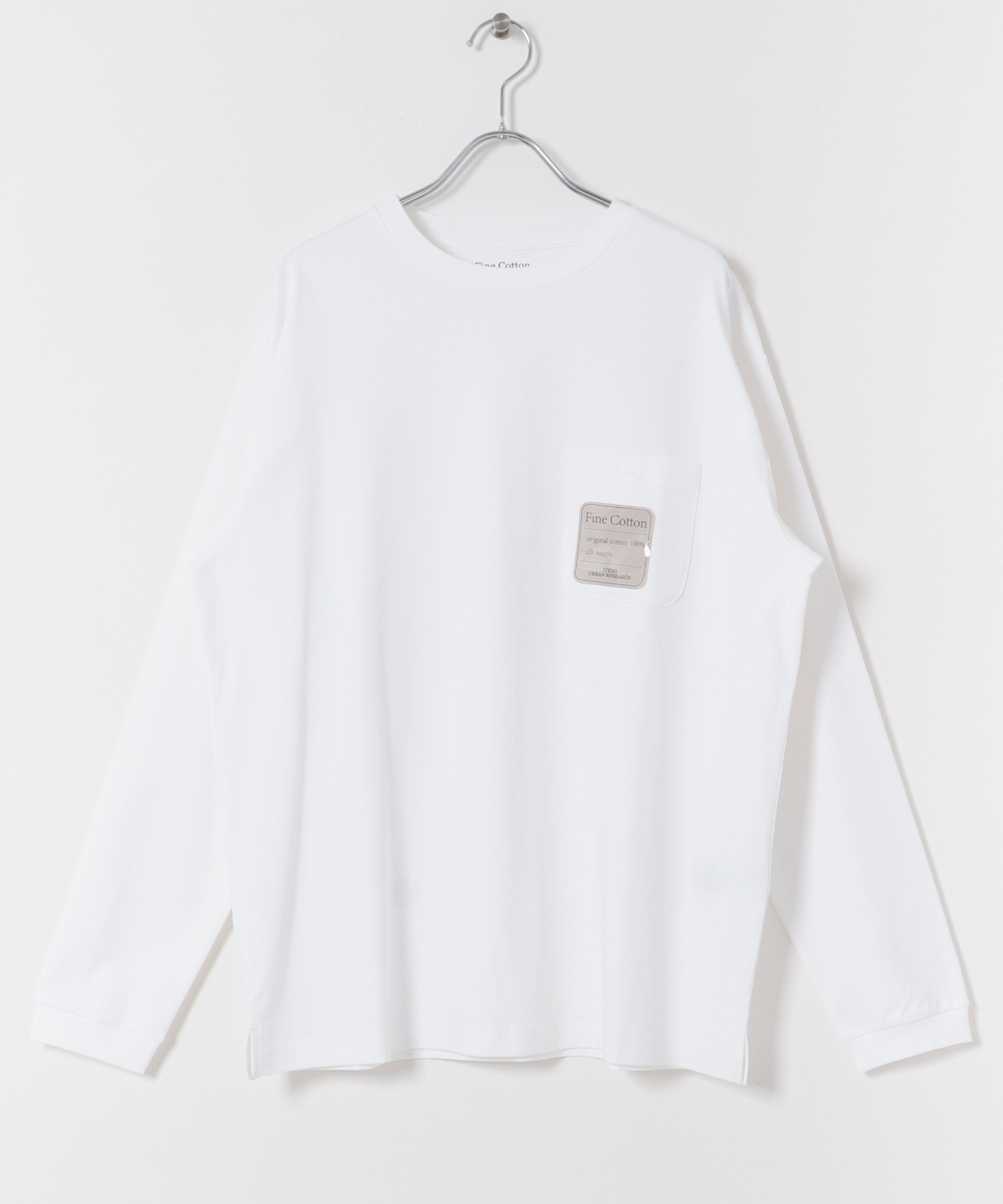 Fine Cotton クルーネック カットソー WHT M